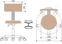 Стул косметолога со спинкой WT-3